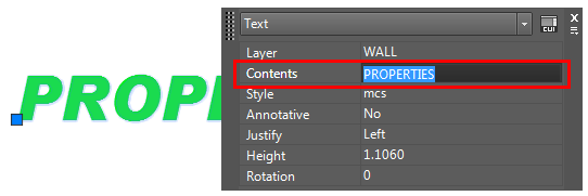 Text Properties in AutoCAD