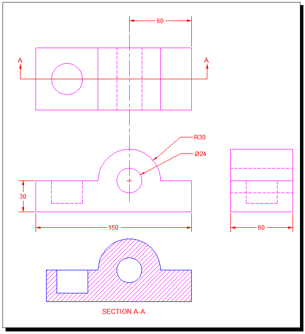 Section Views Tutorial In AutoCAD With Video