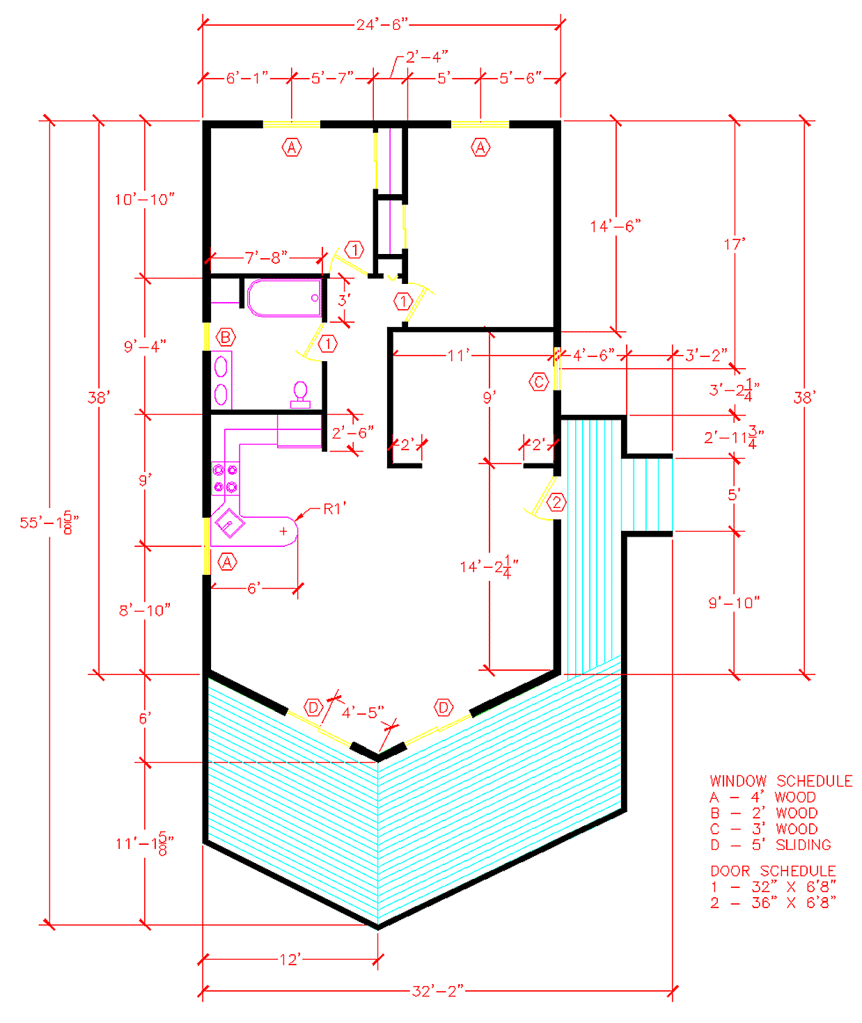 autocad house drawings for practice